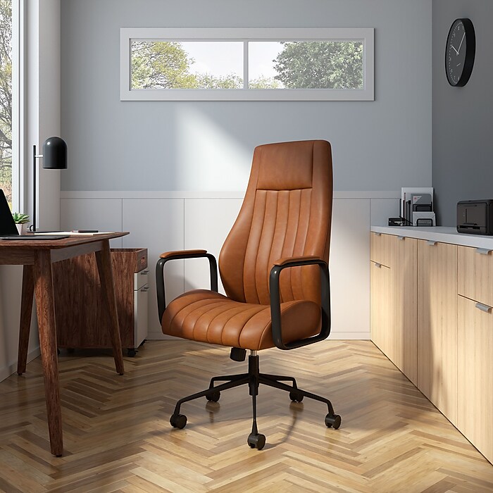 Staples brown office chair discount