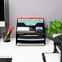 Mind Reader 5-Compartment Plastic Desk Tray, Black (ANCHBOX5-BLK)~#|#~B0977264-4C82-4482-BAC4C9E8847DC50C_sc7