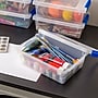 Iris 2.4 Quart Plastic Storage Bins with Latching Lids, Plastic, Clear, 6/Pack (500361)~#|#~B0A05B11-8A00-4712-89C286FC5D55C7C5_sc7