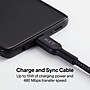 NXT Technologies™ 4 Ft. Braided USB-C to USB-A Cable, Black (NX60473)~#|#~B0A2142F-D05D-498E-814A9EFCBDB7C24E_sc7
