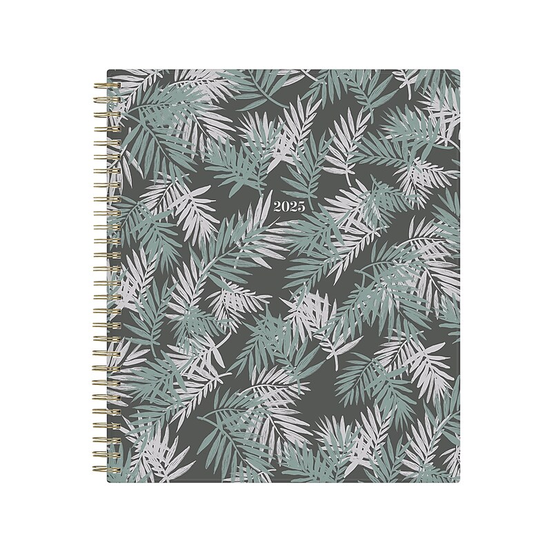 2025 Blue Sky Lolani 8" x 10" Monthly Planner, Plastic Cover, Green/Gray (147966) image 1