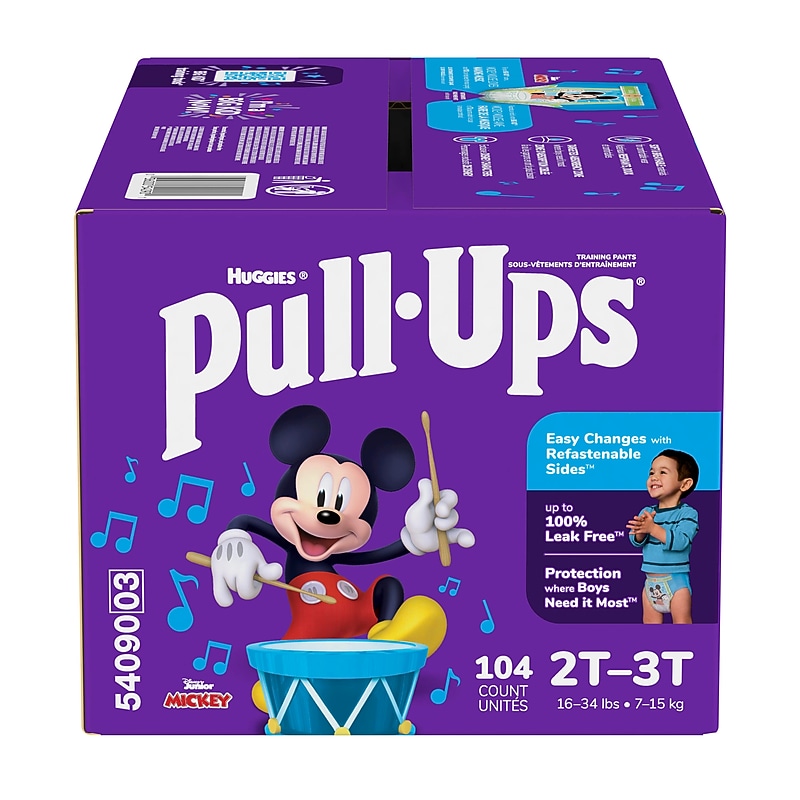 Huggies Pull-Ups Potty Training Pants, Boys 2T-3T, 104/Carton (54090) image 1