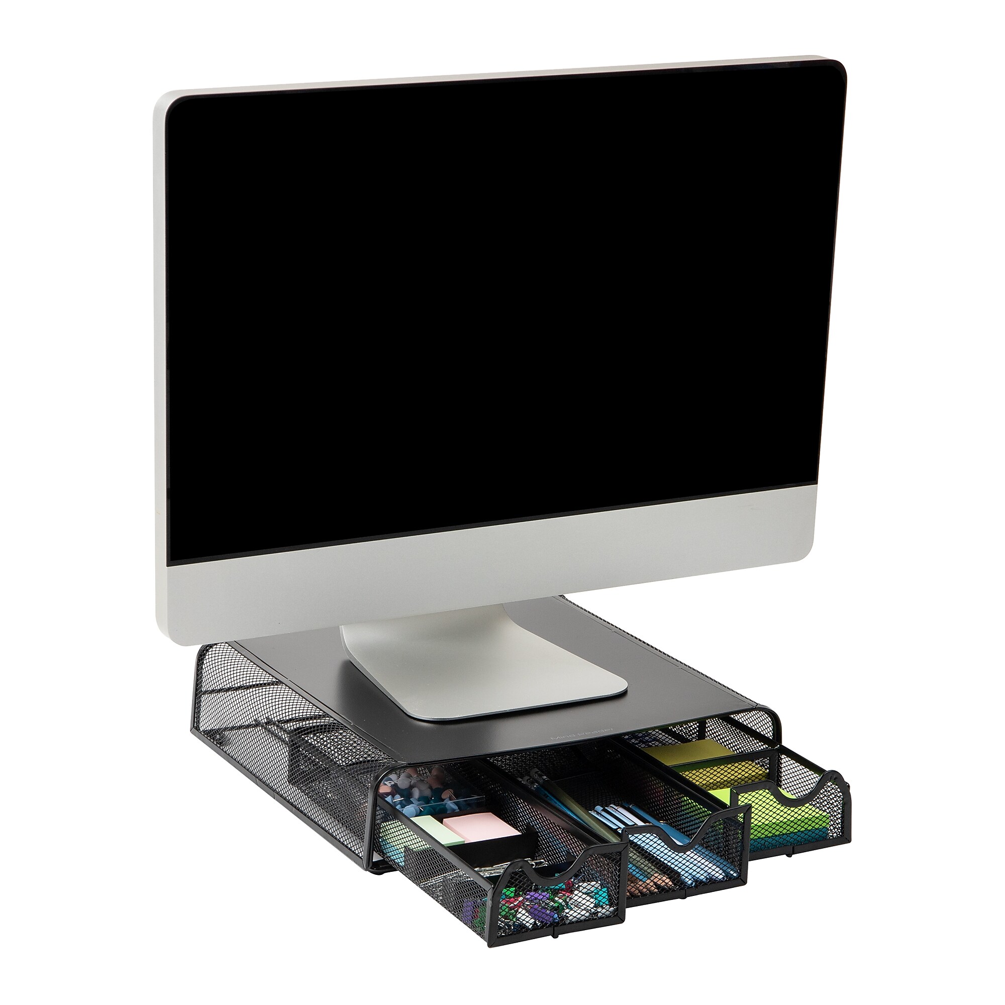 Mind Reader Ventilated Metal Monitor Stand, Up to 22″ Monitor, Black (MONMESH-BLK) Sansujyuku sansujyuku.com