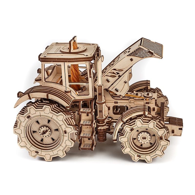 EWA Eco-Wood-Art Tractor 3D Wooden STEM Construction Kit, 358 Pieces/Set (AVRAV0523401) image 1