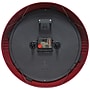 Infinity Instruments Round Retro Red Wall Clock, Aluminum, 12" (10940RD-12)~#|#~B0B576BE-A992-4625-89D49BBA814CA51F_sc7