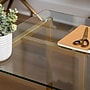 Martha Stewart Eli 47"W Glass/Steel Home Office Desk, Clear/Polished Brass (XUDK1GLD)~#|#~B0B95298-CAD0-4331-87744C618A8480DD_sc7