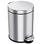 iTouchless SoftStep Round Stainless Steel Step Trash Can with Hinged Lid, 1.29 Gallon (IP01RSS)~#|#~B0BD29F7-2F79-4BC5-816BC10712A3D151_sc7