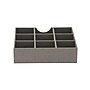 Household Essentials Drawer Organizer Tray with Fabric Cover, 9 Square Compartments, Gray (HH728-1)~#|#~B0C06A5A-899A-47C1-9776803A7B0E20A5_sc7