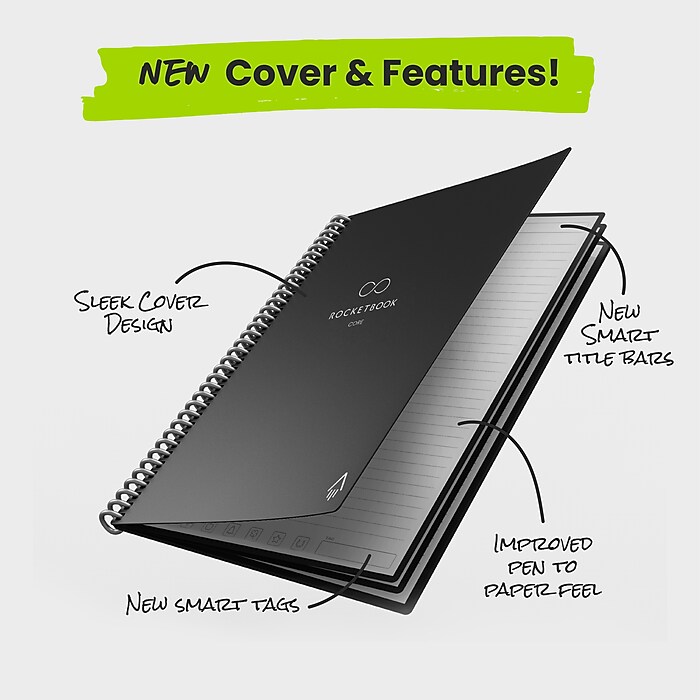 Rocketbook Core Reusable Smart Notebook, 8.5