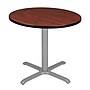 Regency Cain 30" Round Laminate X Base Breakroom Table, Cherry/Grey (TB30RNDCHGY)~#|#~B0CEA942-D172-4317-94242684A3506A05_sc7