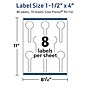 Avery TrueBlock Laser/Inkjet Decorative Edge Multipurpose Labels, 1.5" x 4", White, 80/Pack (94116)~#|#~B0D736F0-36CE-46B5-BB84DE88C8B52EAF_sc7