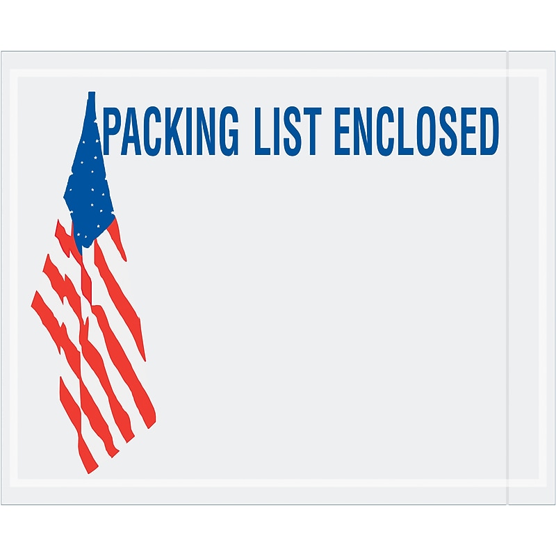 "Packing List EnclosPacking List Envelope, 5.5" x 4.5", Clear, 1000/Carton (PLUSA12) image 1