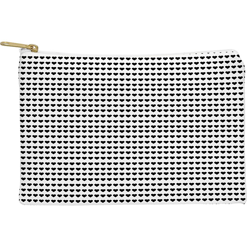 DENY Designs 11.75" Polyester Travel Pouch, Water Resistant, Black/White (39191-wpofmd) image 1