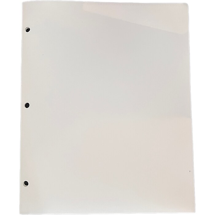 3-Hole Punched 2-Pocket Presentation Folder, White (61480) | Staples