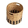 Household Essentials Natural Water Hyacinth and Paper Basket, Natural/Black (HE1232)~#|#~B0EC9131-71B8-42EA-AA61FDD14F9E80DF_sc7