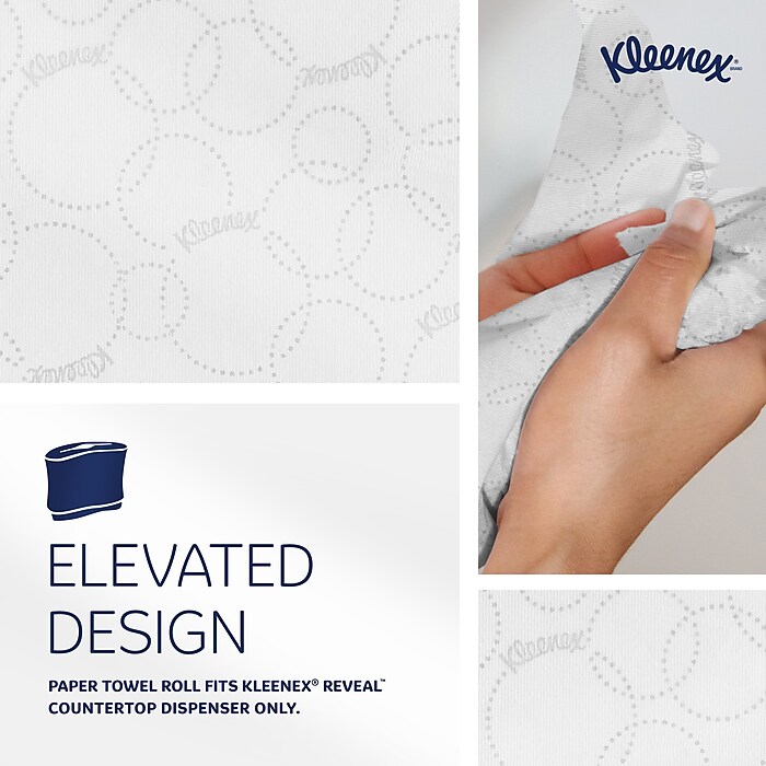 Kleenex Reveal Multifold Paper Towels, 2-Ply, White, 150 Sheets