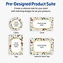 Avery Gold-Blue Border Berries Matte Blank Card, White, 120/Pack (S00-FEG)~#|#~B106935E-D853-4E47-B2D83B39197904BD_sc7