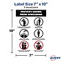 Avery Surface Safe "Prevent Germs from Spreading" Preprinted Wall Decals, 7" x 10", White/Black, 5/Pack (83174)~#|#~B107BEBB-8249-49C1-9B9221E8354C962E_sc7