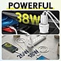 Overtime 38W Wall Charger and Car Charger with Two 6-Foot USB-C to USB-C Cables Bundle, White (OHC6TCX2)~#|#~B113AF6D-3554-4789-BF15305DD73DAE1D_sc7