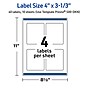 Avery Laser/Inkjet Rectangle Multipurpose Labels, 4" x 3-1/3", White, 40/Pack (S00DKN)~#|#~B1140066-D27A-4C42-A6F6F54826AB0B00_sc7