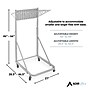 AdirOffice Steel Vertical File Blueprint Rolling Storage Stand, Grey (613-KIT1)~#|#~B11C7025-45C0-4897-A7290DA2205425B6_sc7