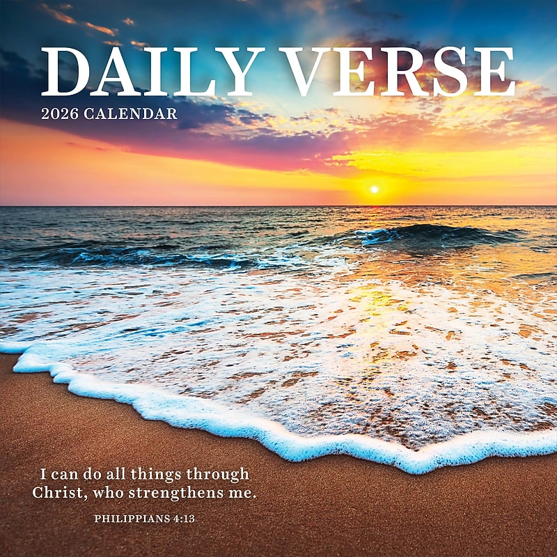 2026 TF Publishing Daily Verse 12" x 12" Monthly Wall Calendar, Multi (26-1007) image 1