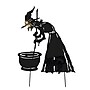 Haunted Hill Farm 3-Ft. Metal Lighted Witch & Cat Stake Decoration, Battery Operated, Black (HHMT036WITCH-BLK)~#|#~B1285AA3-5290-4BED-A9D567E578A4938D_sc7