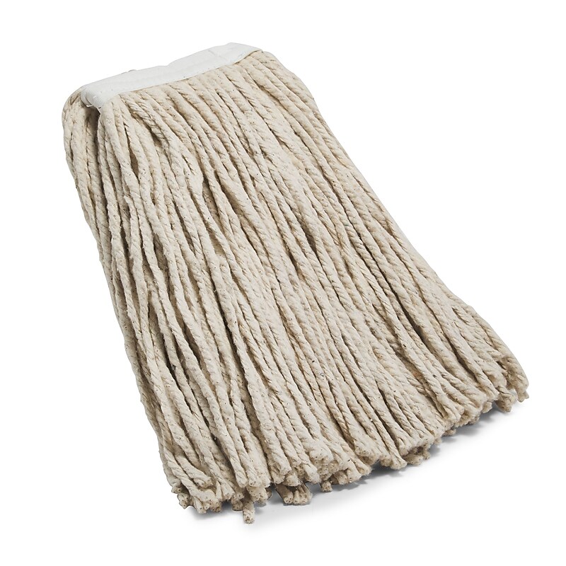 Coastwide Professional™ Cut-End Wet Mop Head, #16, Cotton, 1" Headband, White (CW57742) image 1