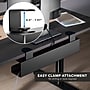 Mount-It! Clamp-on Under Desk Cable Management Tray, Holds up to 11 lbs., Matte Black (MI-7286BLK)~#|#~B12B4A9A-B69F-4E71-8772BD6D9C8D67AE_sc7