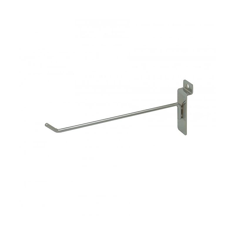 Nahanco 8" Wire Thin Line Slatwall Hook, Chrome, 12/Pack (XT8) image 1