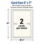 Avery Integrated Cards, 5" x 7", Matte Ivory, 100/Box (95349)~#|#~B12E2910-95AA-472F-A760AC18ADD3FED4_sc7