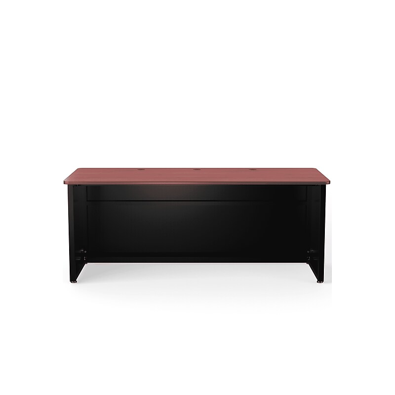 VersaDesk 72"W Enclosed Versa Classroom Desk, Cherry/Black (CD7230-BC) image 1