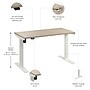 Bush Business Furniture Move 40 Series 48"W Electric Adjustable Standing Desk, Natural Elm (M4S4824NEWK)~#|#~B131990D-F02E-4D0F-87DAB3A510C0DE1C_sc7
