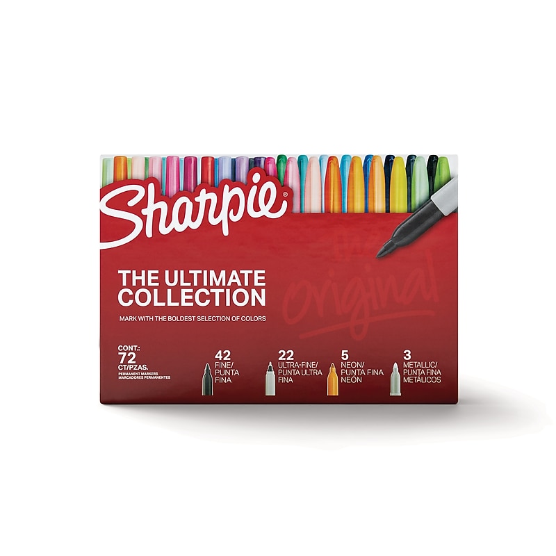 Sharpie The Ultimate Collection Permanent Markers, Assorted Tips, Assorted Colors, 72/Pack  (1983254) image 1