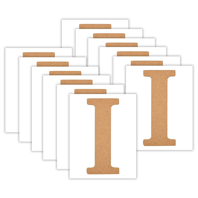 Plaid MDF Letters, Brown Oxide, 12/Pack (PDE63562-12) image 1