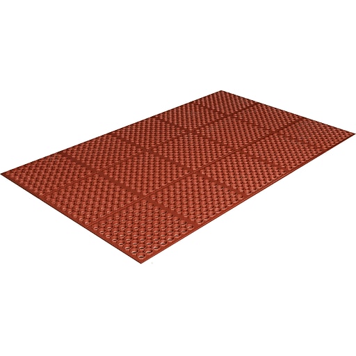 Crown Mats Safewalk AntiFatigue Drainage Mat, 36" x 60", TerraCotta