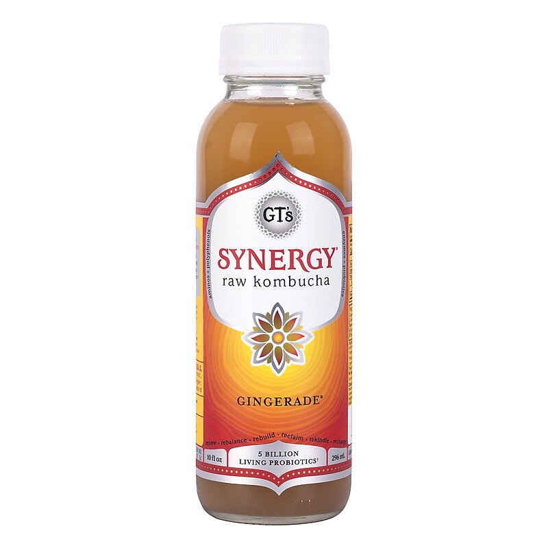 GT's Synergy Kombucha Organic Gingerade, 10 oz., 12/Pack (307-00440) image 1