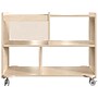 Flash Furniture Bright Beginnings Mobile 4-Section Storage Cart, 24.5"H x 31.5"W x 15.75"D, Brown (MK-KE24251-GG)~#|#~B13894CE-56C4-4D34-A87173D371BD03E8_sc7
