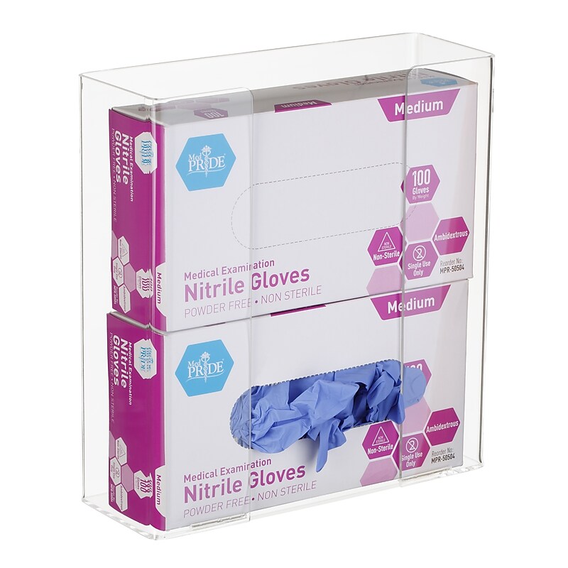 Viva Comfort Double Glove Dispenser, Clear (ADI902-02-MK) image 1