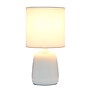 Simple Designs Ceramic Thimble Base 10.04" LED Table Lamp, Off White (LT1134-OFF)~#|#~B13D3E42-D3B4-44FD-A8D8104DC10607CE_sc7