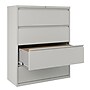 Staples 4-Drawer Lateral File Cabinet, Locking, Letter/Legal, Gray, 42"W (20301D)~#|#~B13DC099-77D9-40F6-9BD6AEA6B2F99A02_sc7