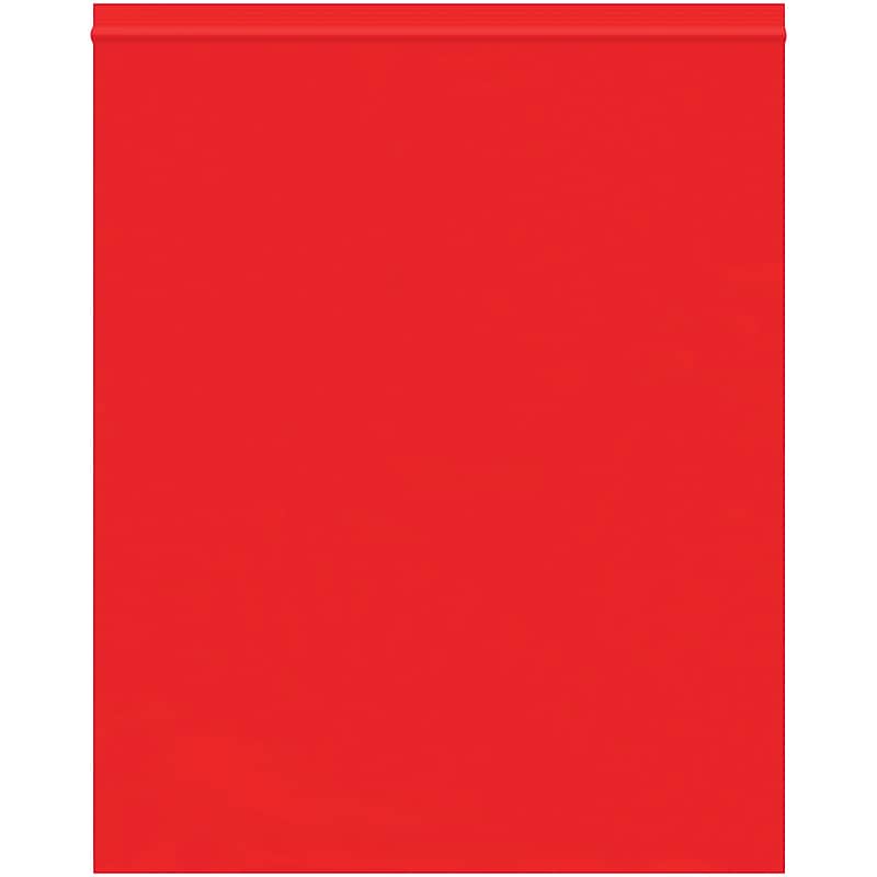 10" x 12" Reclosable Poly Bags, 2 Mil, Red, 1000/Carton (PB3655R) image 1