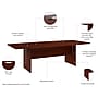 Bush Business Furniture 96" Boat Shaped Conference Table, Hansen Cherry (99TB9642HCK)~#|#~B14404F3-FC9E-4D63-BDCA9F642AD4B30E_sc7