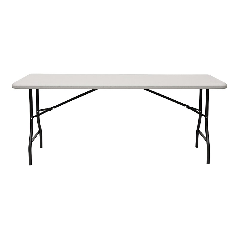 ICEBERG IndestrucTable 30" x 96" Plastic Folding Table, Platinum Granite (65233) image 1