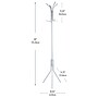 Mind Reader Coat Rack Freestanding Coat Tree, White, Metal (CRACK11-WHT)~#|#~B14856E3-D61A-4CDE-9FED3024F104BFD8_sc7