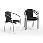 Flash Furniture Lila Aluminum/Rattan Stacking Chair, Black, 4/Pack (4TLH020BK)~#|#~B148F113-1F13-4CF9-A7EEDA78AA3B7A10_sc7