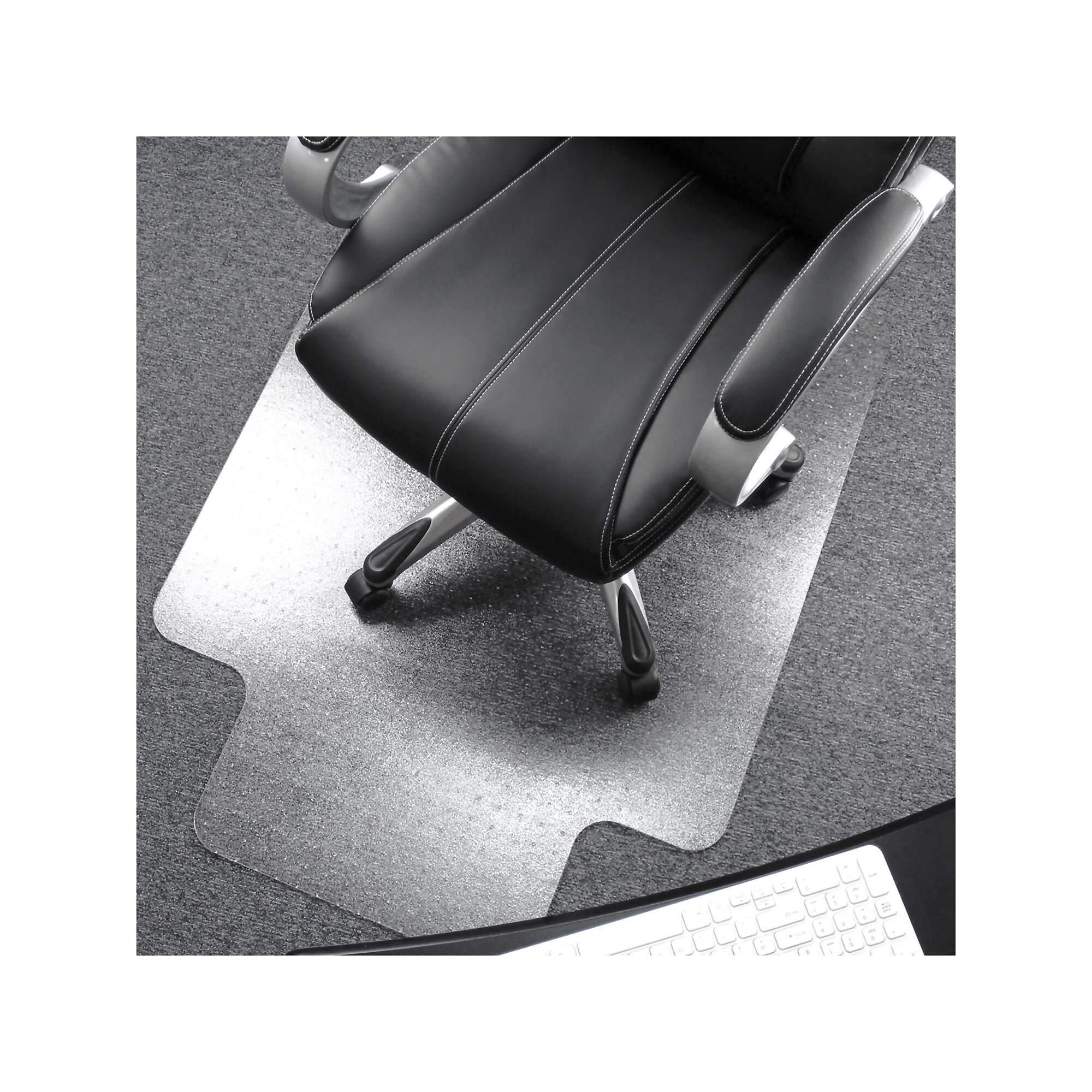 Floortex Ultimat Cleartex Carpet Chair Mat with Lip, 48″ x 53″, Designed for Medium-Pile Carpet, Clear Polycarbonate (1113423LR) Sansujyuku sansujyuku.com
