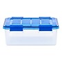 Iris 16 Quart Element Resistant Ultimate Clear Plastic Locking Storage Bin, Clear, 6/Pack (500134)~#|#~B14A34E0-BA23-4B22-9EDC69EE164D0D56_sc7