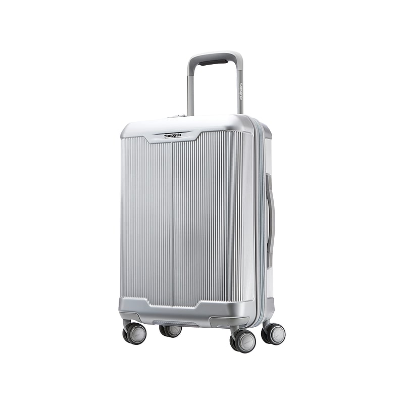 Samsonite 23" Hardside Carry-On Suitcase, 4-Wheeled Spinner, TSA Checkpoint Friendly, Silver (139024-7378) image 1