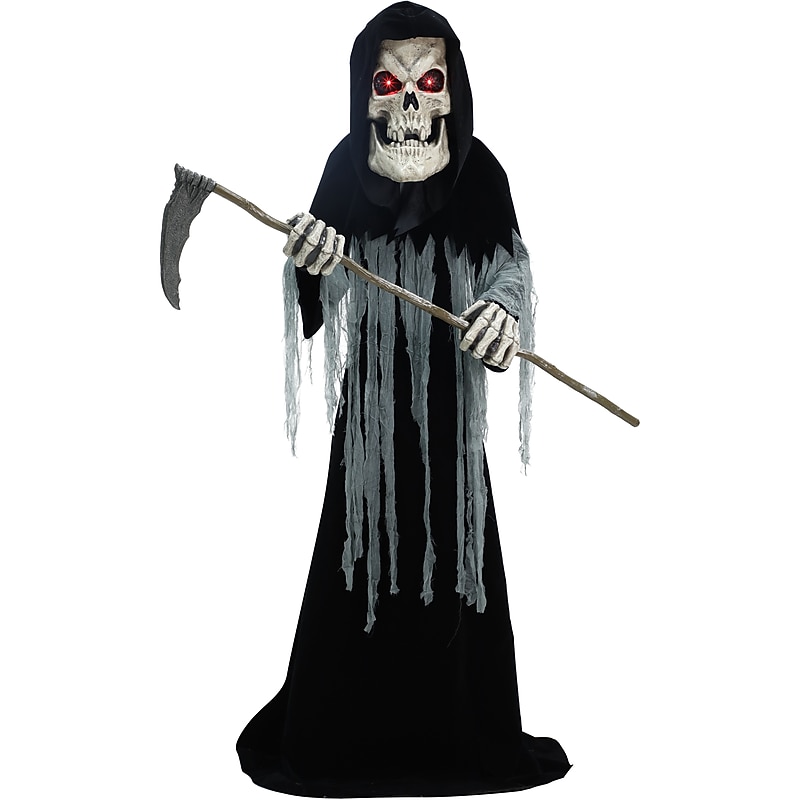 Haunted Hill Farm 8.5' Tall Motion-Activated Ginormous Reaper (HHGINORMRPR-3FLSA) image 1